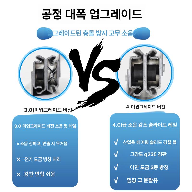 고하중 레일 댐핑 서랍 슬라이딩 캠핑카 서랍용 가이드 400 캐비닛 700mm 블랙 - 상세 이미지 5