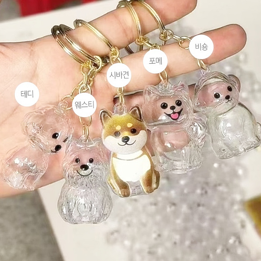 강아지 털 보관 키링 반려동물 메모리얼 투명 캡슐 키홀더 박대표마켓 이미지 8