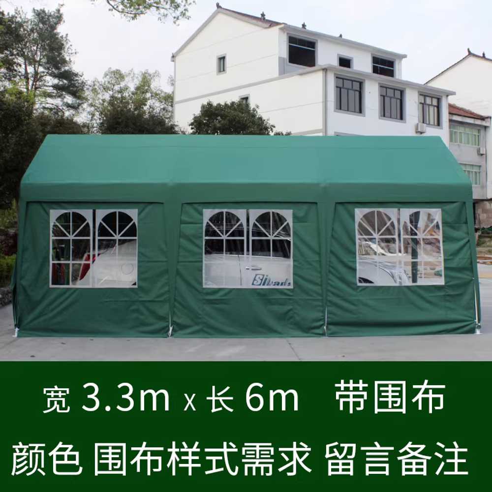 간이 농막 차고 야외 대형 텐트 쉘터 방수덮개 주차 2.8x5.3m / 4면 측면 천 포함 이미지 8