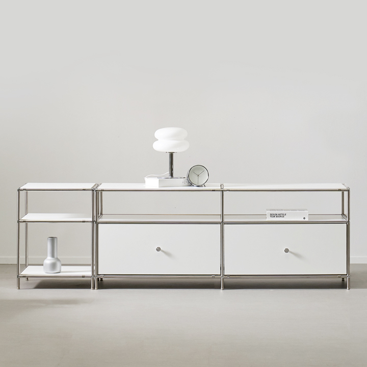 헤이몰리 헤이즈 미드센츄리 모듈 2단 1325 선반장 거실장+2단 400 협탁