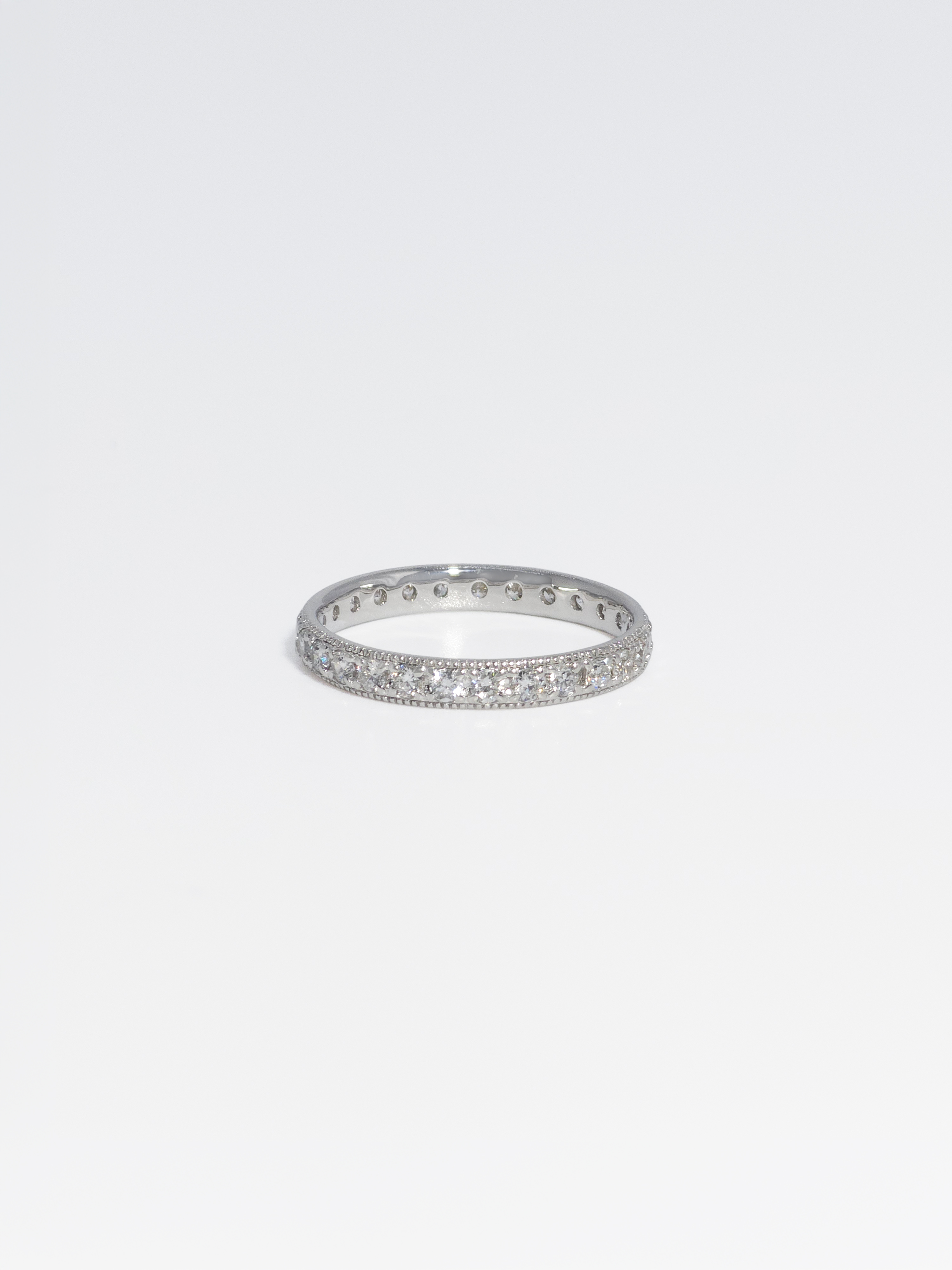 랩다이아몬드 가드링 밀그레인 세팅 반지 1.75mm 14k 18k - 상세 이미지 2