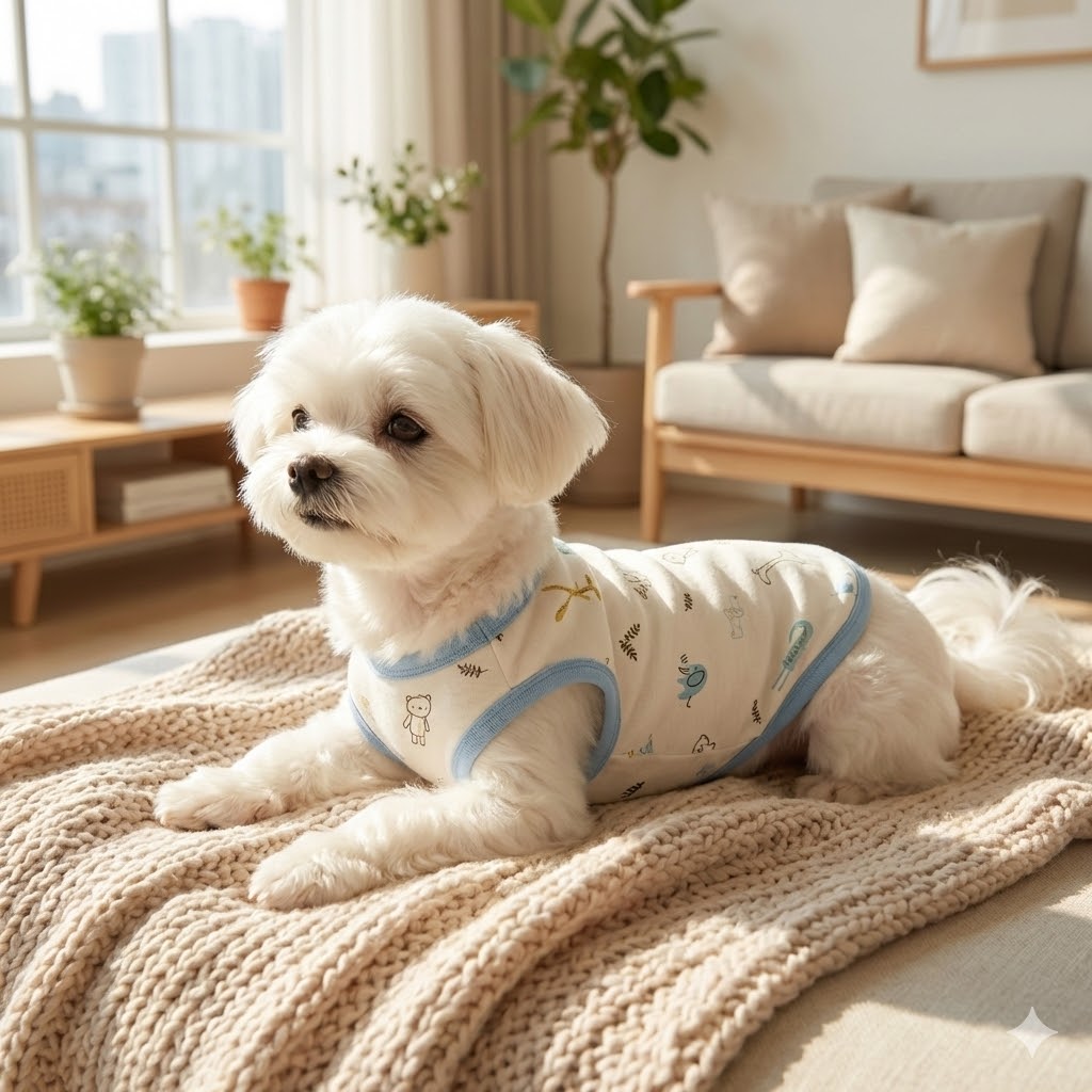 오가닉코튼 강아지옷 민감피부 착용가능 이미지 4