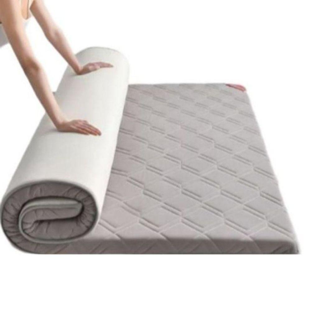 푹신한 얇은 매트리스 패드 토퍼 싱글 매트 기숙사 수면 회색 2cm 120x200cm 방수 접이식 매트 - 상품 이미지