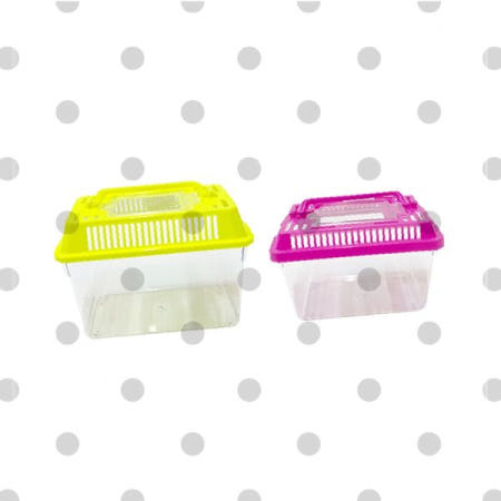 곤충채집통 관찰케이스 투명 사육통 애완동물 보관함 손잡이 통풍구 어항 다슬기 곤충사육 학습