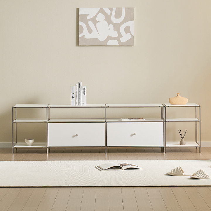 헤이몰리 헤이즈 미드센츄리 모듈 2단 1710 사이드 선반장 거실장+2단 400 협탁