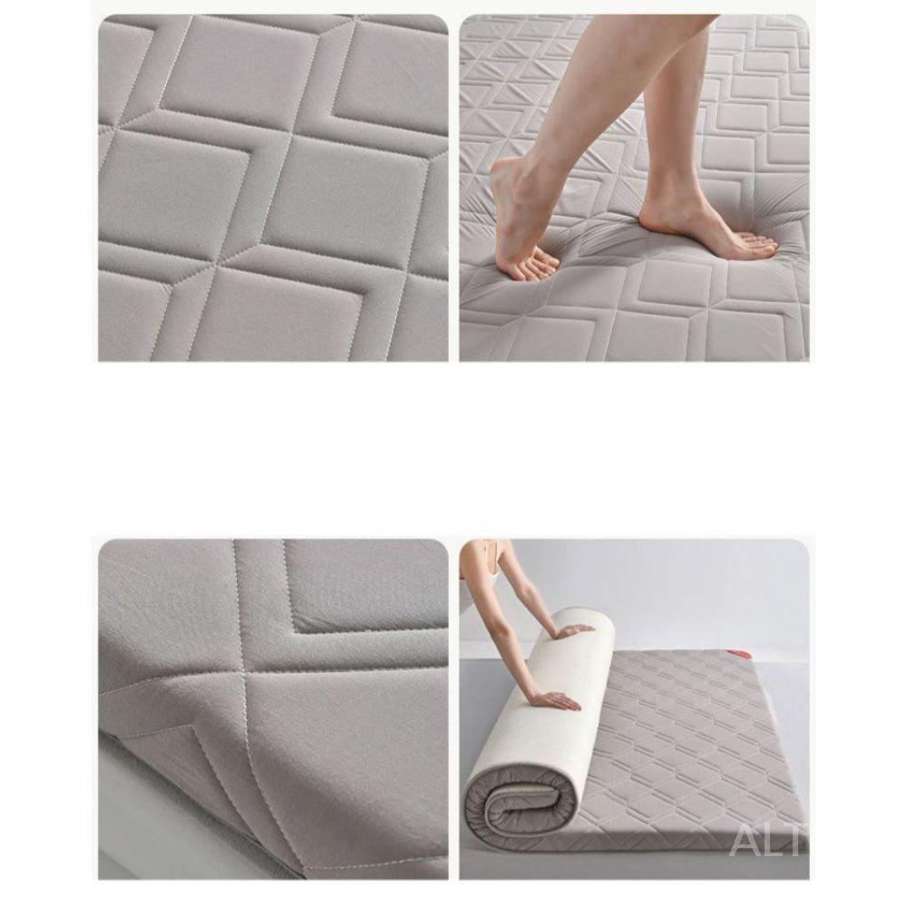 푹신한 얇은 매트리스 패드 토퍼 싱글 매트 기숙사 수면 회색 2cm 120x200cm 방수 접이식 매트 - 상세 이미지 3