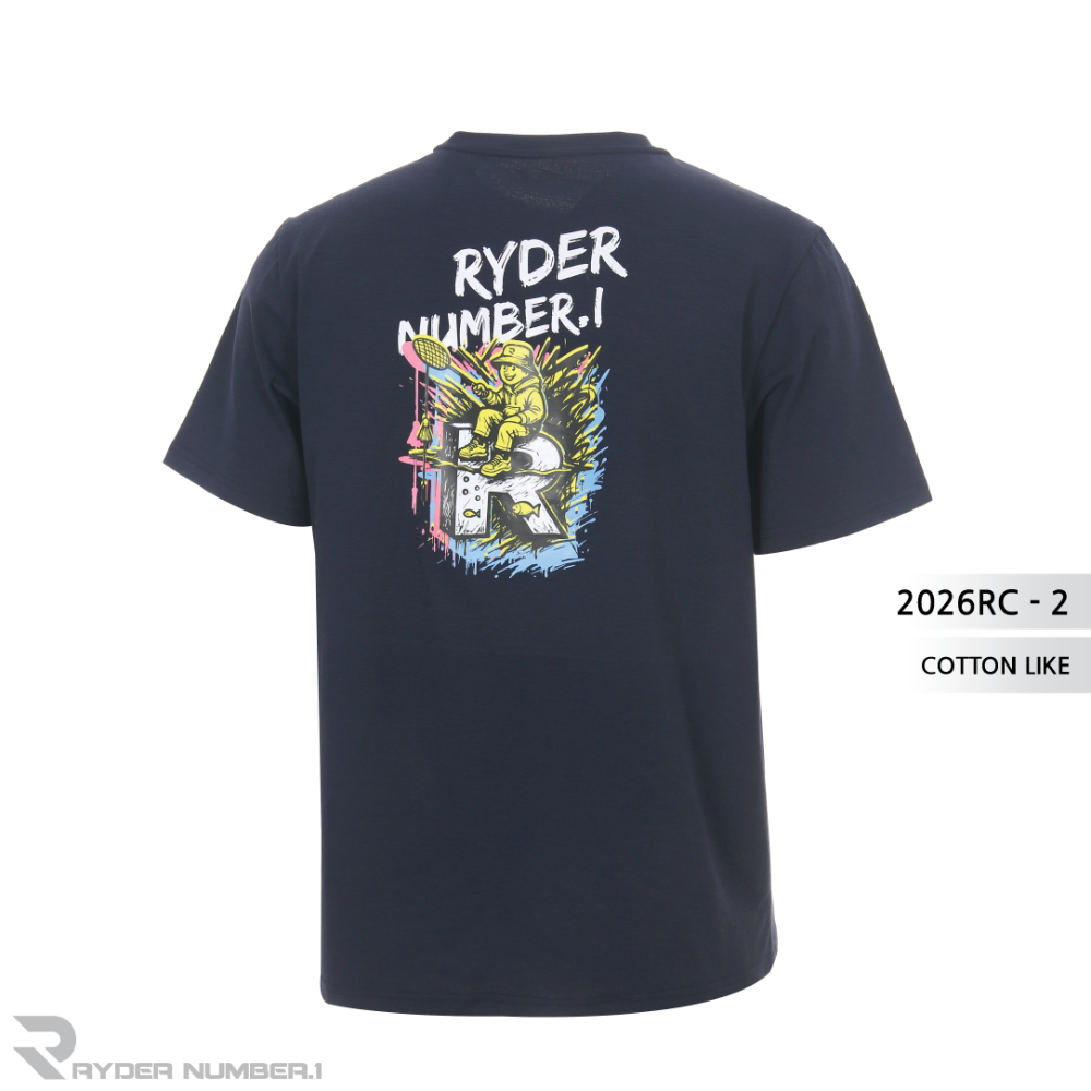 라이더 2026RC-2 코튼라이크 공용 반팔티 배드민턴 피클볼 탁구 스포츠웨어 - 상세 이미지 2