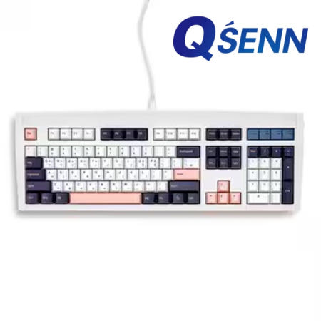 큐센 QSENN DT35 104 8K 풀윤활 가스켓 기계식 키보드 화이트 (애플민트축)