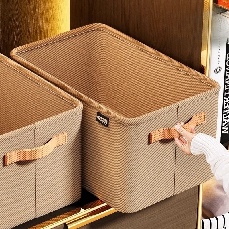 자동차 트렁크 정리대 스킨 용품 보관함 박스 차량 차량용 수납 서랍식 화물 카키색 와이어 M 35x25x22CM - 상세 이미지 2
