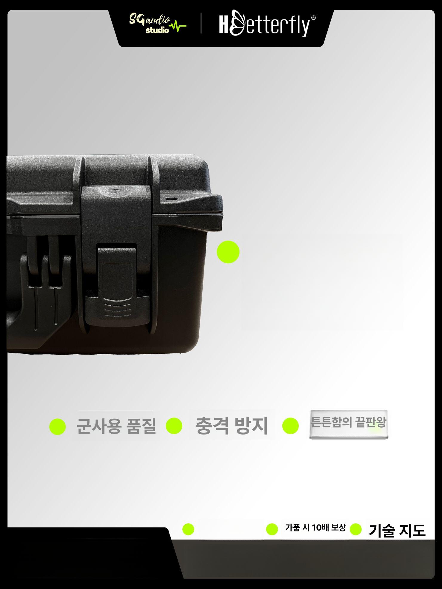 마이크 케이스 유선 무선 휴대용 보관함 방송 공연 장비 가방 - 상세 이미지 4