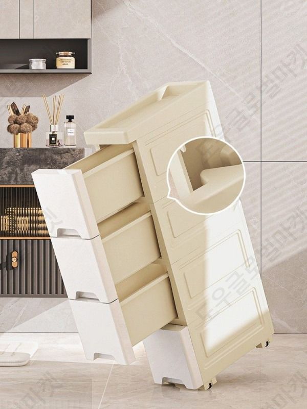 냉장고틈새 부엌수납장 슬라이딩 냉장고옆 14cm 키큰 - 상세 이미지 5