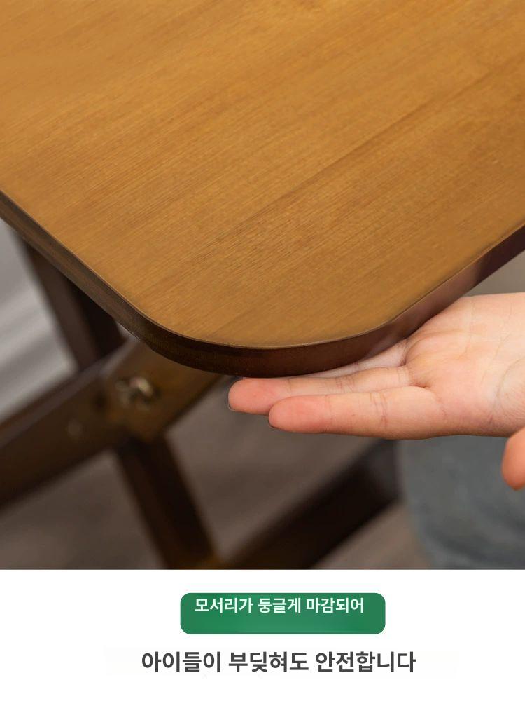 접이식 원목 식탁 확장형 바베큐 테이블 간이 탁자 폴딩 80도 평면 책상+43 접이식 의자 - 상세 이미지 3