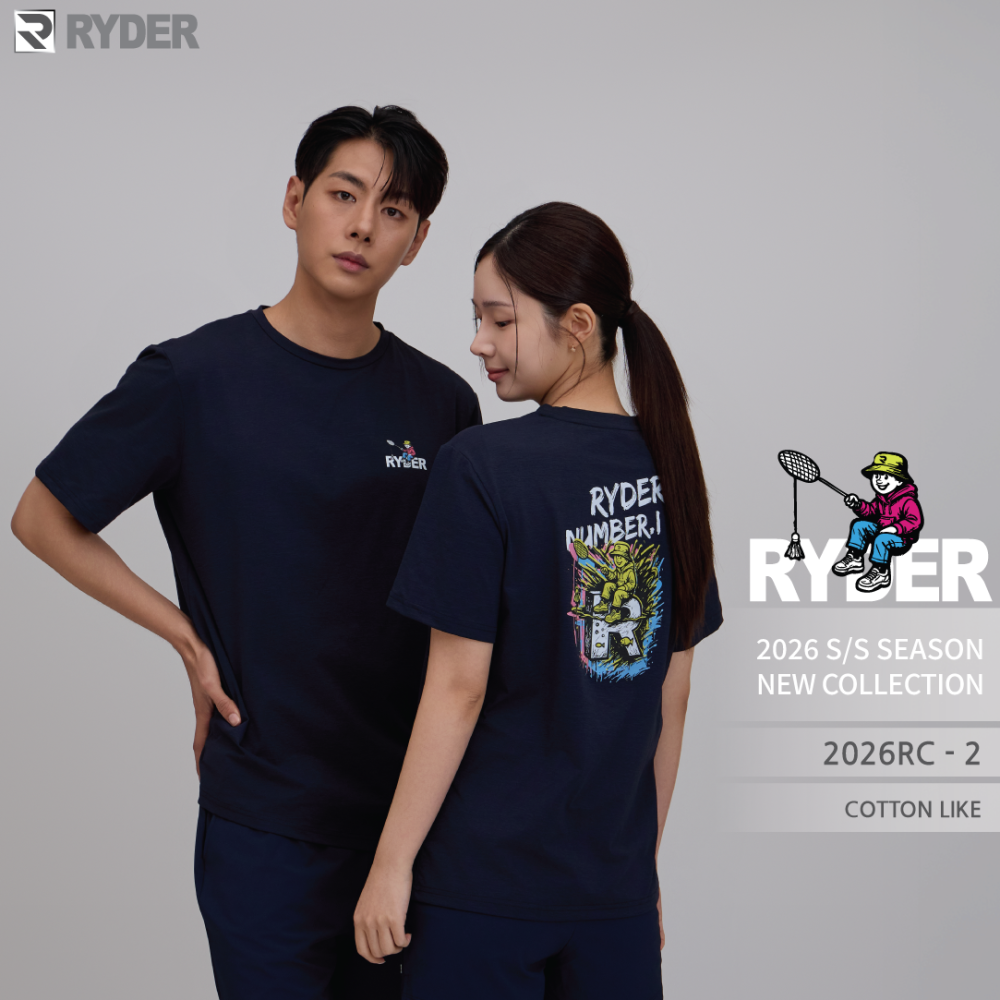 라이더 2026RC-2 코튼라이크 공용 반팔티 배드민턴 피클볼 탁구 스포츠웨어 - 상세 이미지 3