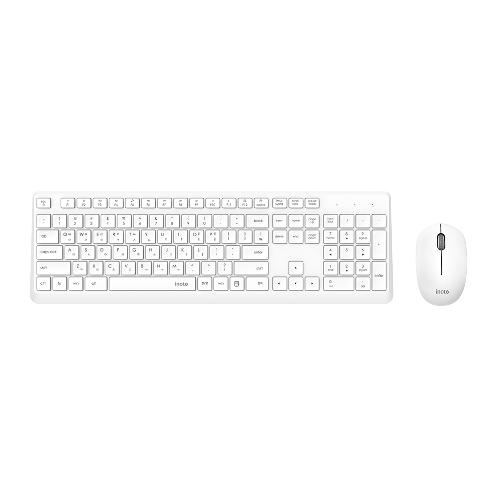 아이노트 KM730R 저소음 무선 키보드 마우스 세트 키스킨포함 화이트, 멤브레인 이미지 7
