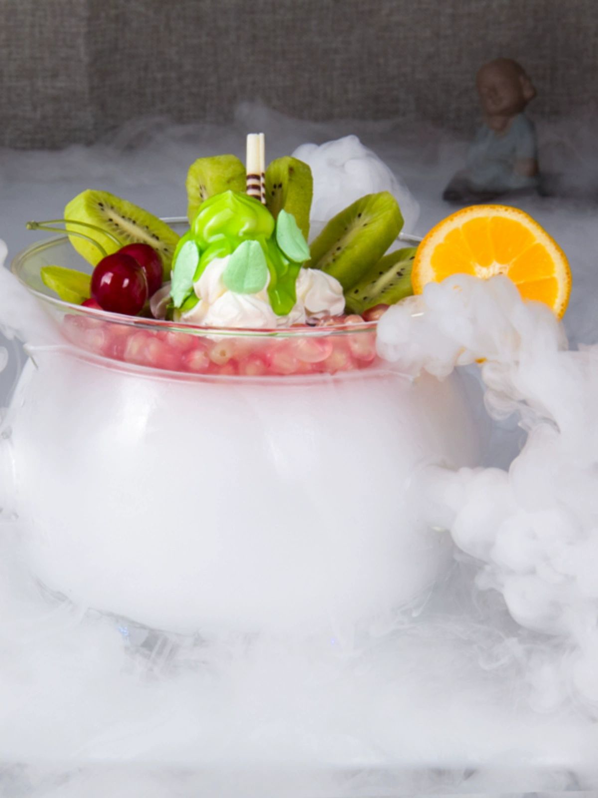 레스토랑 드라이아이스 과일 접시 사시미 데코 식기