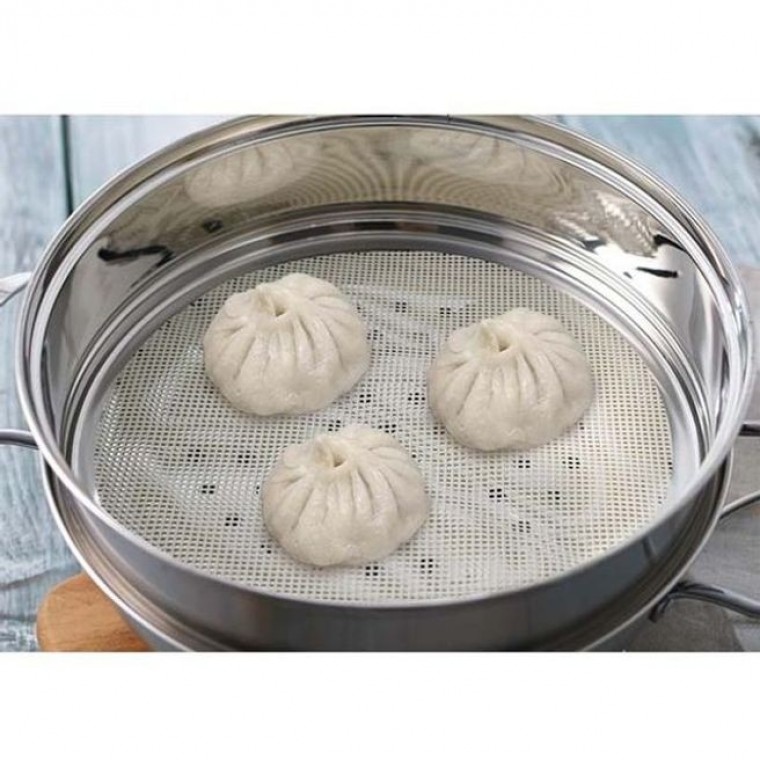 이딜리 찜판 실리콘 찜시트 만두판 찜깔판 깔개 20cm - 상품 이미지