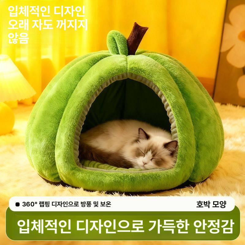 애견 세탁 가능한 강아지집 따뜻한 보온 기능 실내용 맥스 올리브그린 대형 45 x 35cm 6.0kg 이하 - 상세 이미지 2