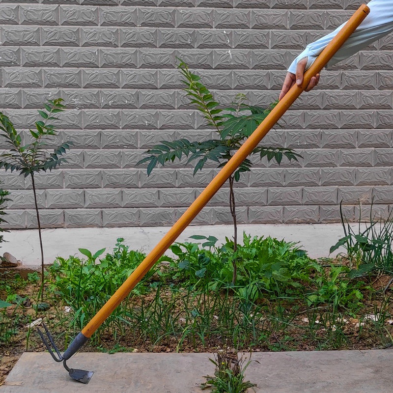 밭갈이 농기구 잡초제거 쟁기 제초 삽쇠 주말농장 쇠스랑 텃밭 갈퀴 땅파기 단조 2갈래 괭이 외날 - 상세 이미지 4