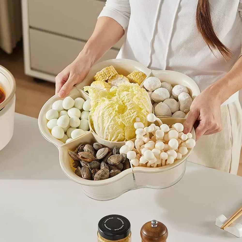 회전 샤브샤브 접시 월남쌈 모듬 나눔 식기 트레이 - 상세 이미지 5