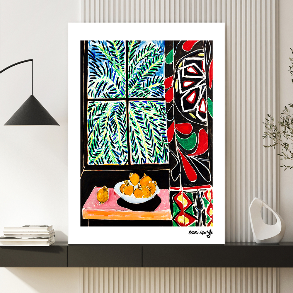 앙리마티스 인테리어 그림 액자 포스터 명화 Interior with Egyptian - 상품 이미지