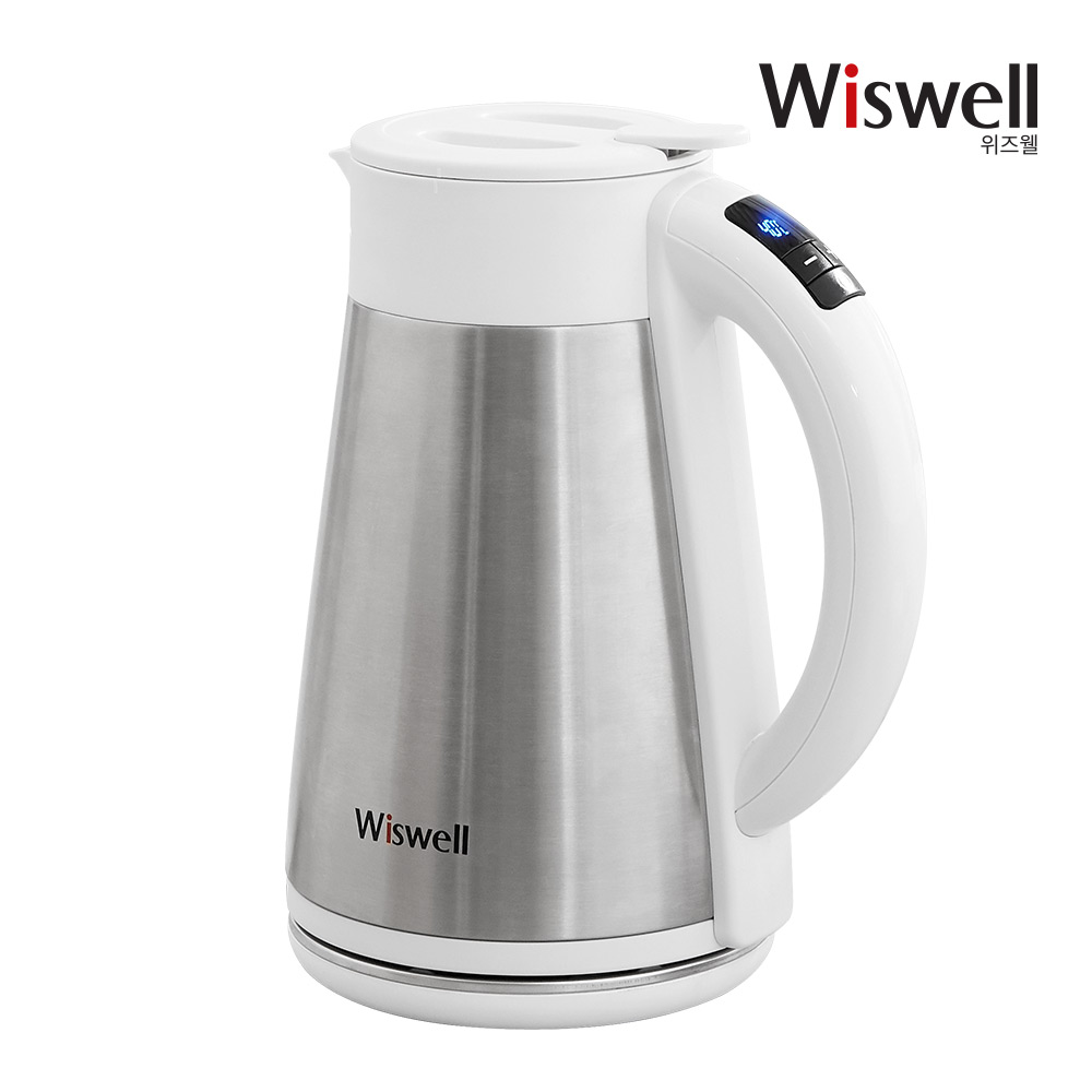 위즈웰 전기포트 온도조절 무선주전자 커피 티 분유 포트 1.5L WK4005