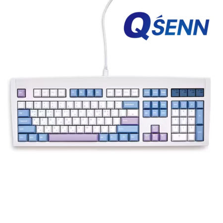 큐센 QSENN DT35 104 8K 풀윤활 가스켓 기계식 키보드 블루퍼플 (퍼플축)