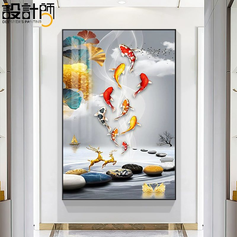 보석 비즈 벽걸이 공예 현관 북유럽 원룸 입구 장식 행운과 번영 A 텍스처 무광 80 x 120cm - 상세 이미지 5