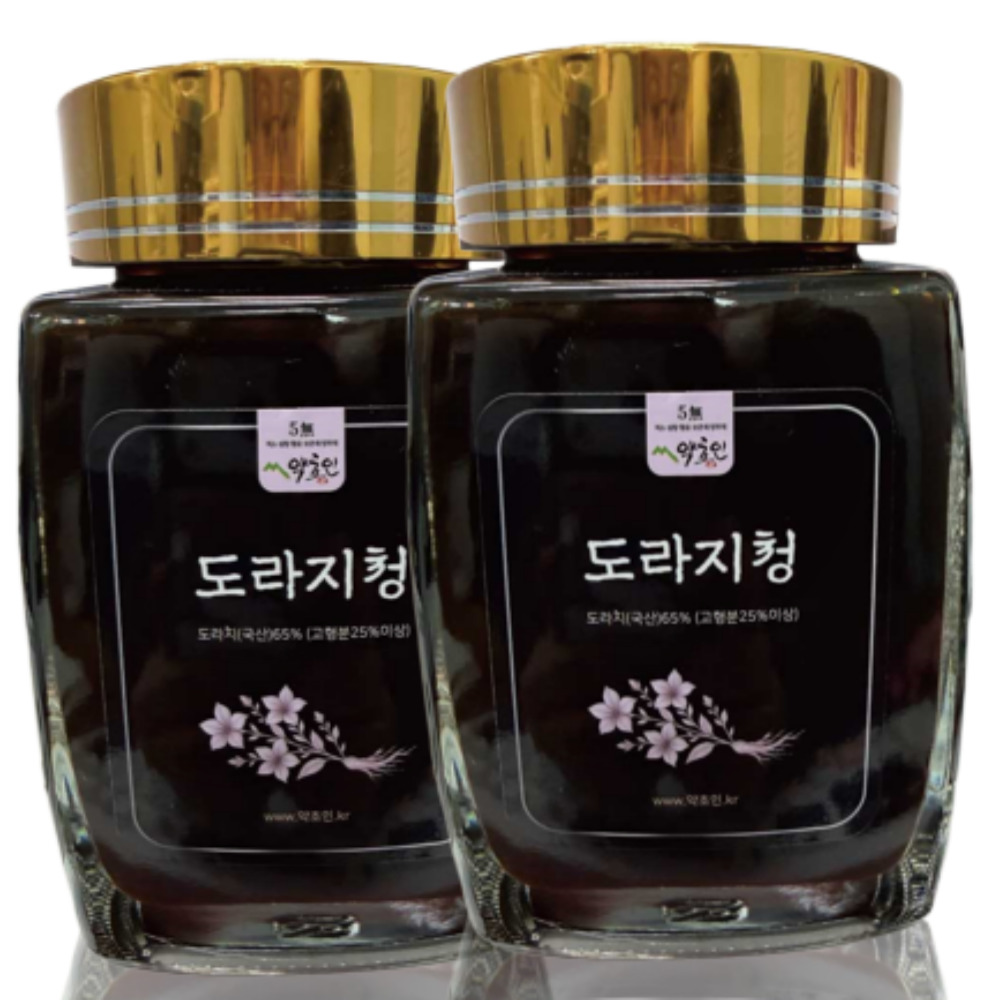 약초인 국산 도라지청 약도라지 진액 500g, 2개 - 상품 이미지