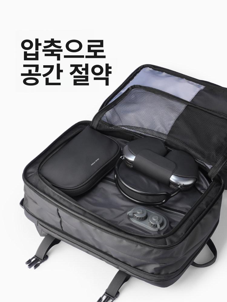 여행용 압축백 진공 파우치 압축 밀봉 방수 짐정리 다크그레이 수동 - 상세 이미지 3