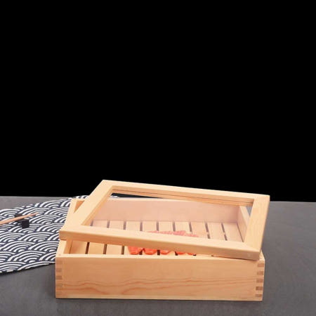 상세설명참조 [해외]다용도 상자 초밥 보관 접시 연어 덮밥 일본식 1. XS 나무 상자(아크릴 뚜껑)