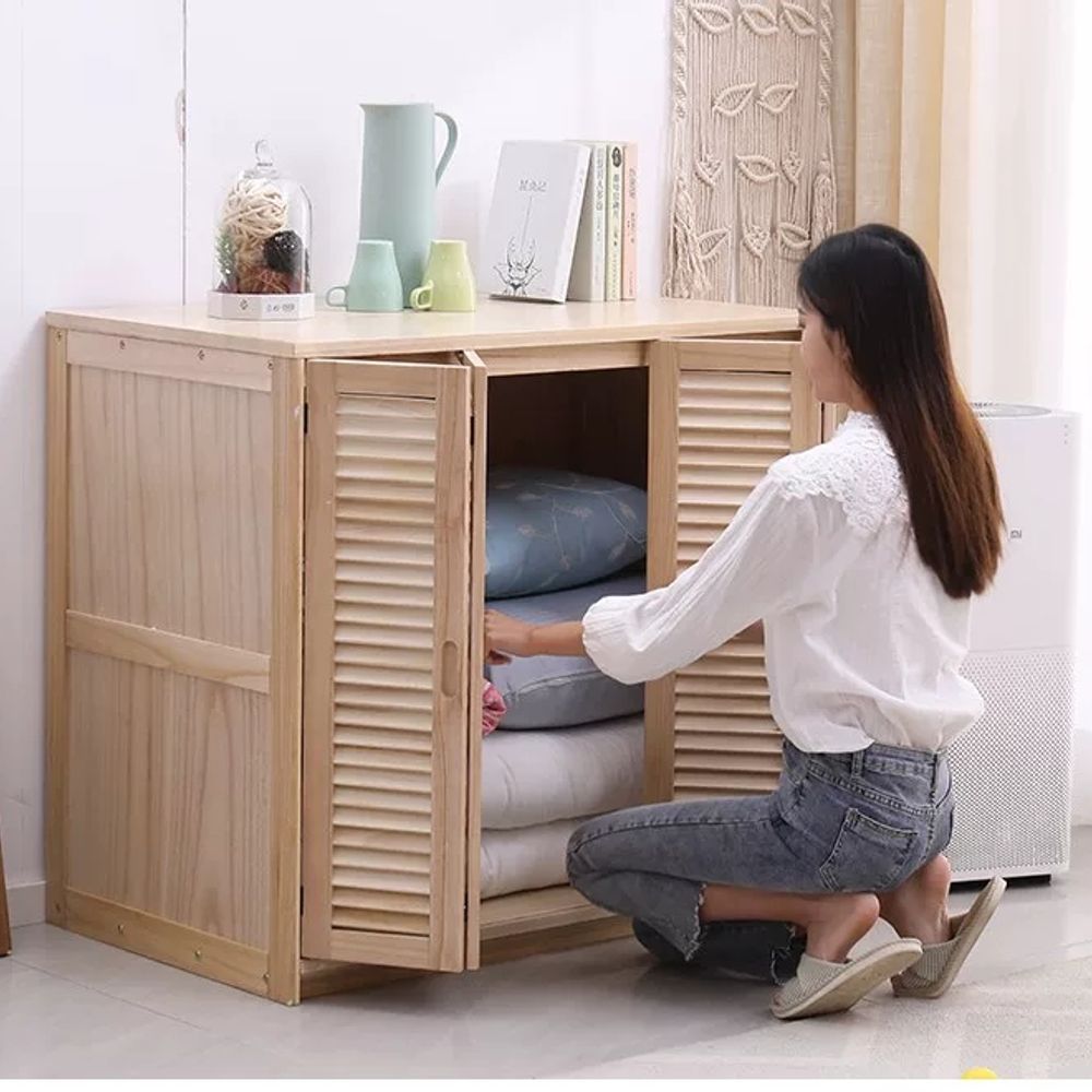 원목 장롱 이불장 침실 우드 수납장 안방장 슬라이딩 캐비닛 - 상세 이미지 2