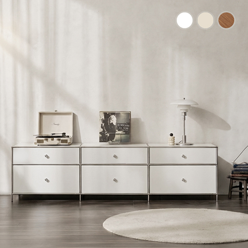 헤이몰리 헤이즈 미드센츄리 모듈 2단 1980 서랍장 거실장