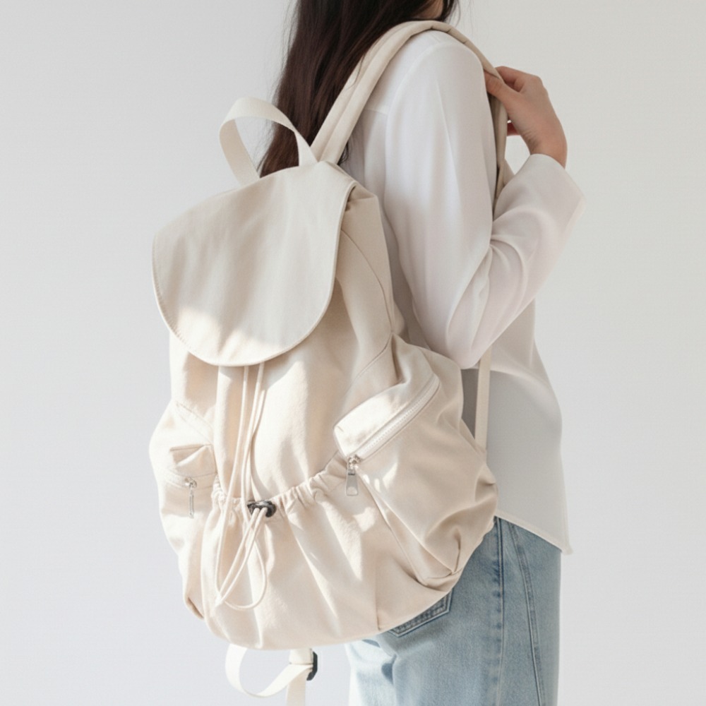 가벼운 스트링 복조리 백팩 여성 나일론 데일리 학생 여행 가방 여행용 배낭 CY853062