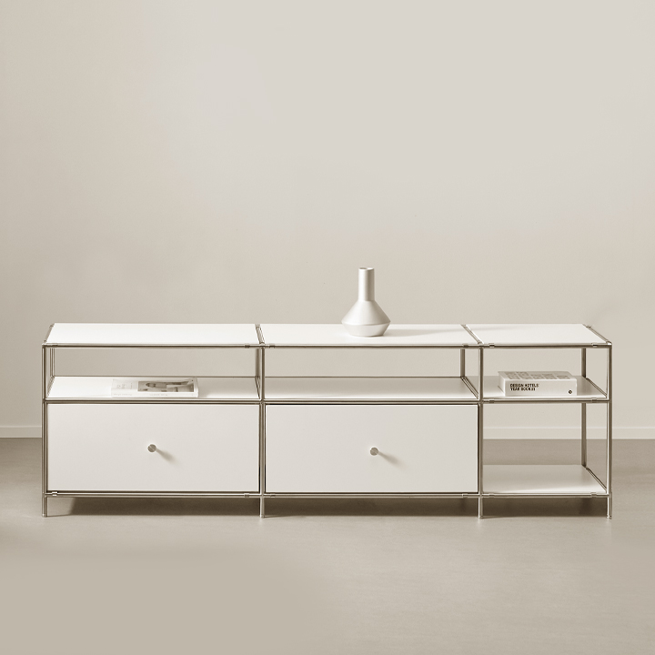 헤이몰리 헤이즈 미드센츄리 모듈 2단 1710 사이드 선반장 거실장