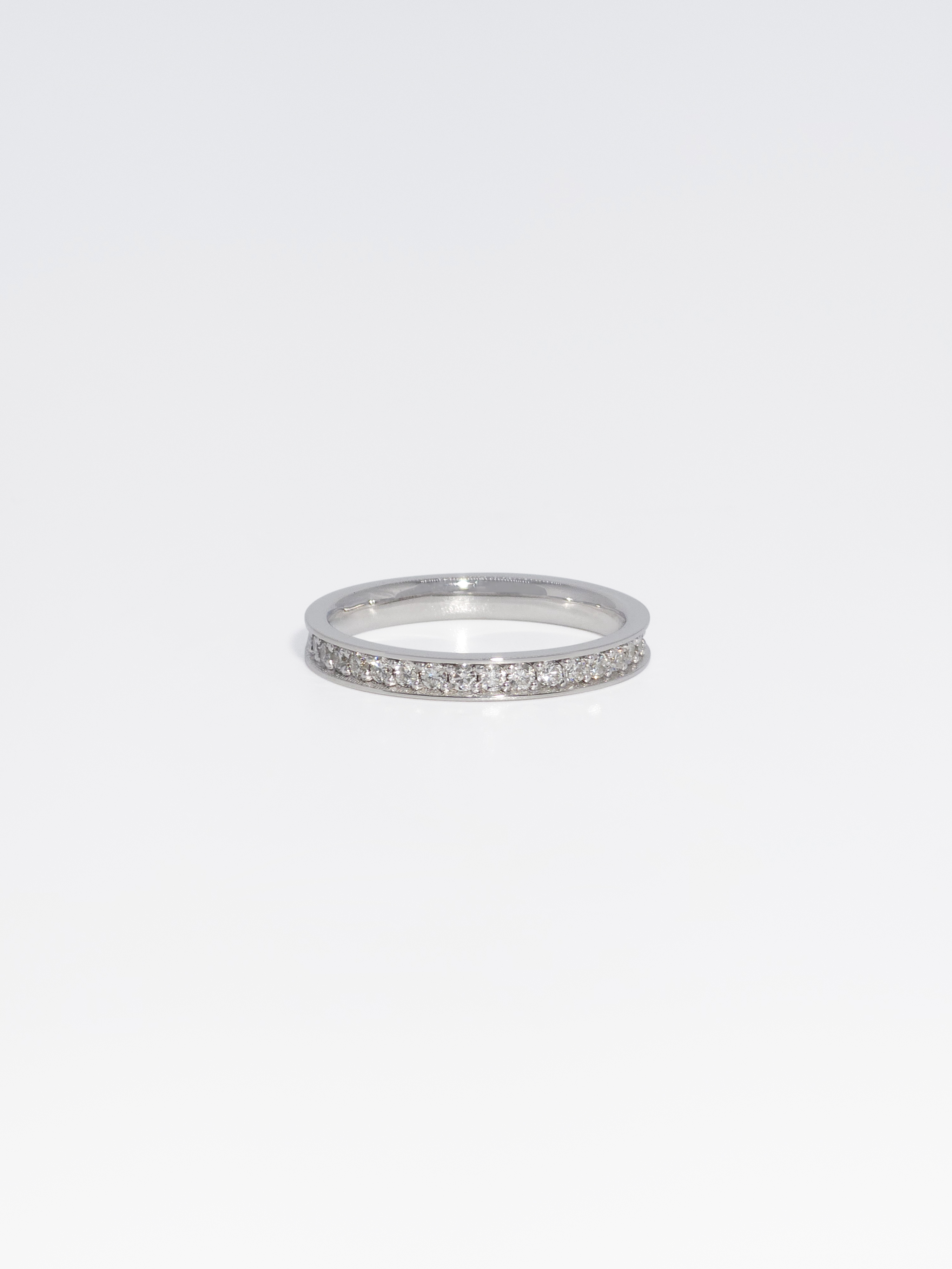 백금 랩다이아 가드링 채널세팅 반지 1.5mm 랩다이아몬드 플래티넘 PT950 - 상세 이미지 2
