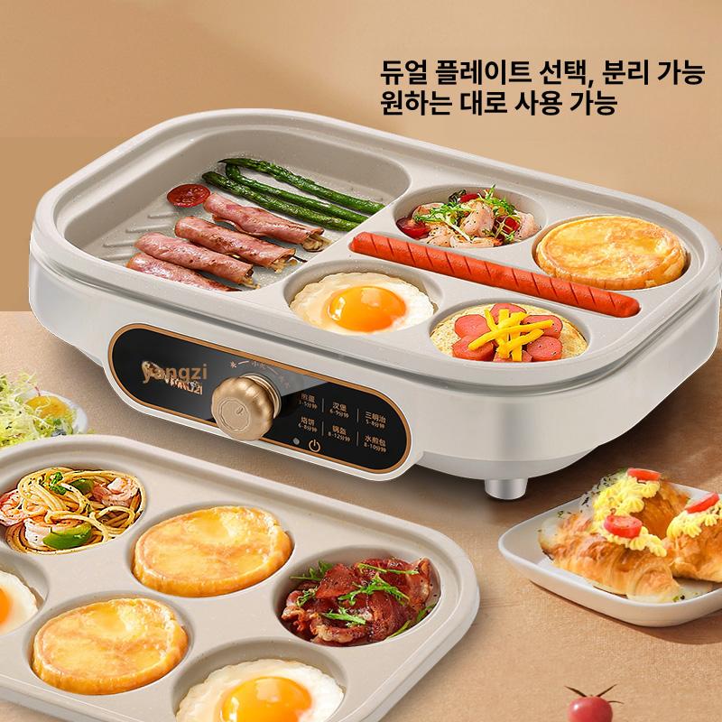 전기 계란후라이기 에그쿠커 조식 오믈렛 계란찜기 버거 4구 상단 덮개 없음 A - 상세 이미지 3