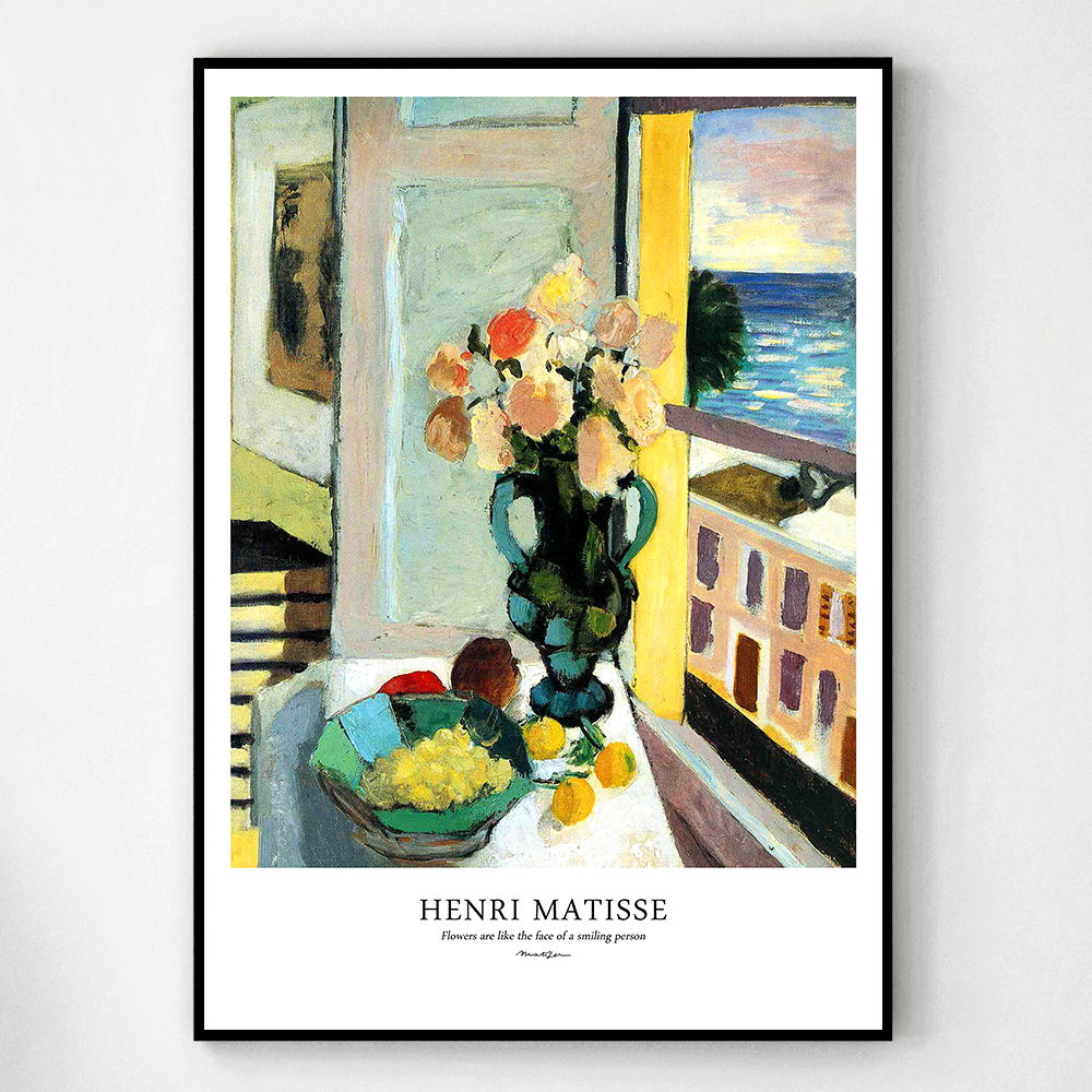 앙리마티스 인테리어 그림 액자 포스터 명화 Flowers in front - 상세 이미지 3