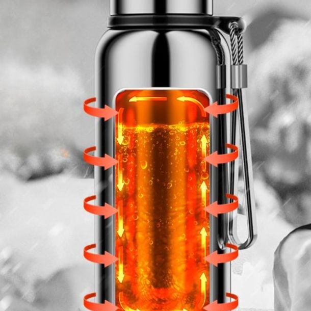 스텐 고성능 보온병 600ml 커피 보냉 텀블러 진공 단열 용기 - 상품 이미지