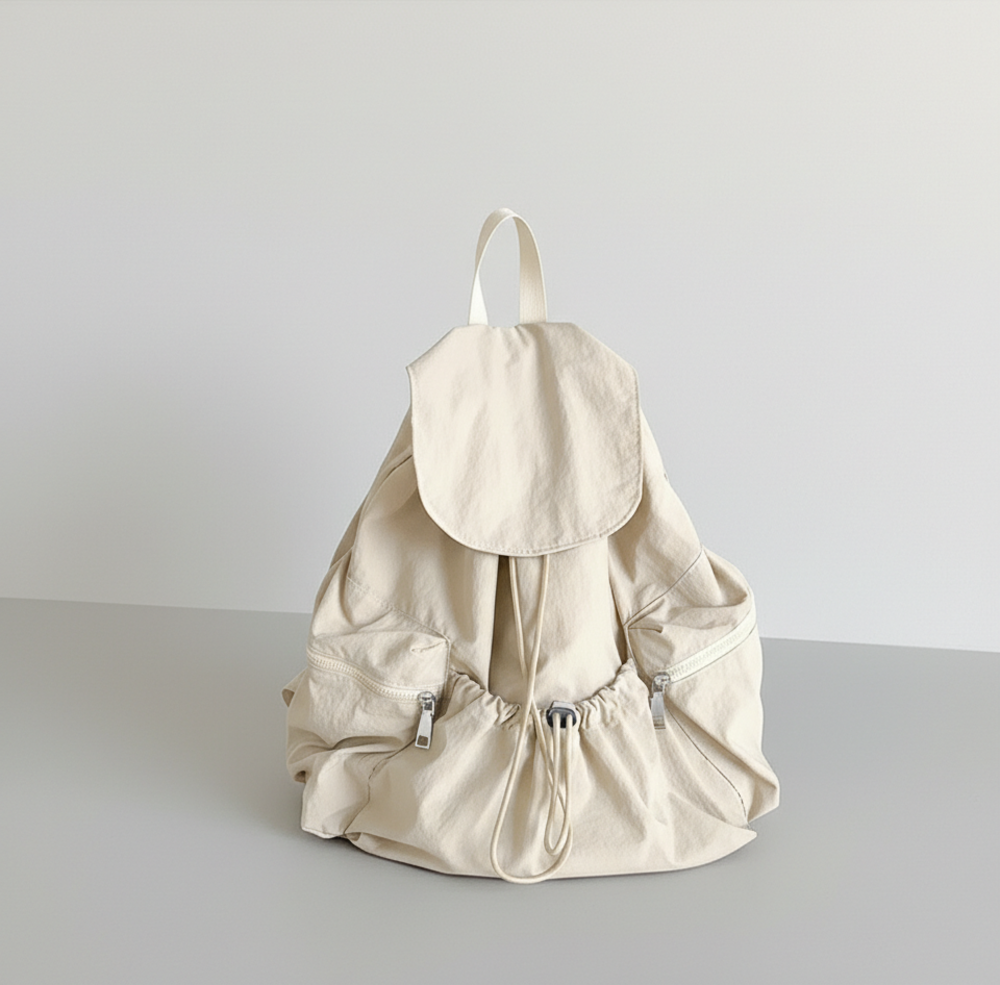 가벼운 스트링 복조리 백팩 여성 나일론 데일리 학생 여행 가방 여행용 배낭 CY853062