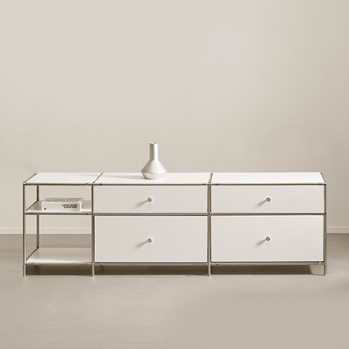 헤이몰리 헤이즈 미드센츄리 모듈 2단 1710 사이드 서랍장 거실장