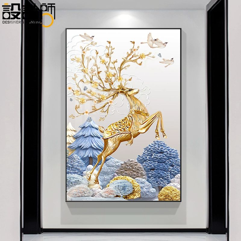 보석 비즈 벽걸이 공예 현관 북유럽 원룸 입구 장식 행운과 번영 A 텍스처 무광 80 x 120cm - 상세 이미지 2