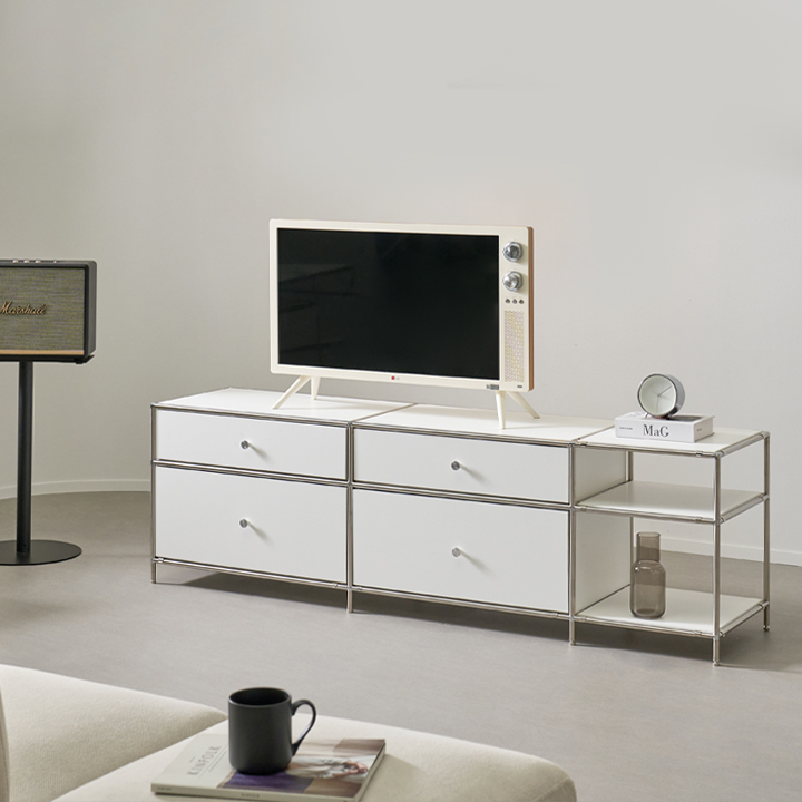 헤이몰리 헤이즈 미드센츄리 모듈 2단 1710 사이드 서랍장 거실장