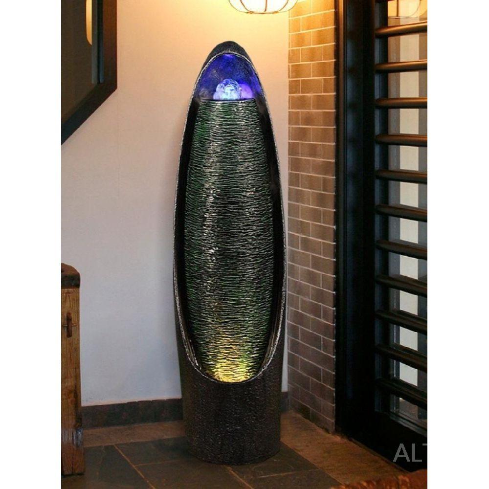 풍수 공기순환 분수 장식품 거실 실내 조경 흐르는 물 8015형 32x32x106CM+분무기 - 상세 이미지 2