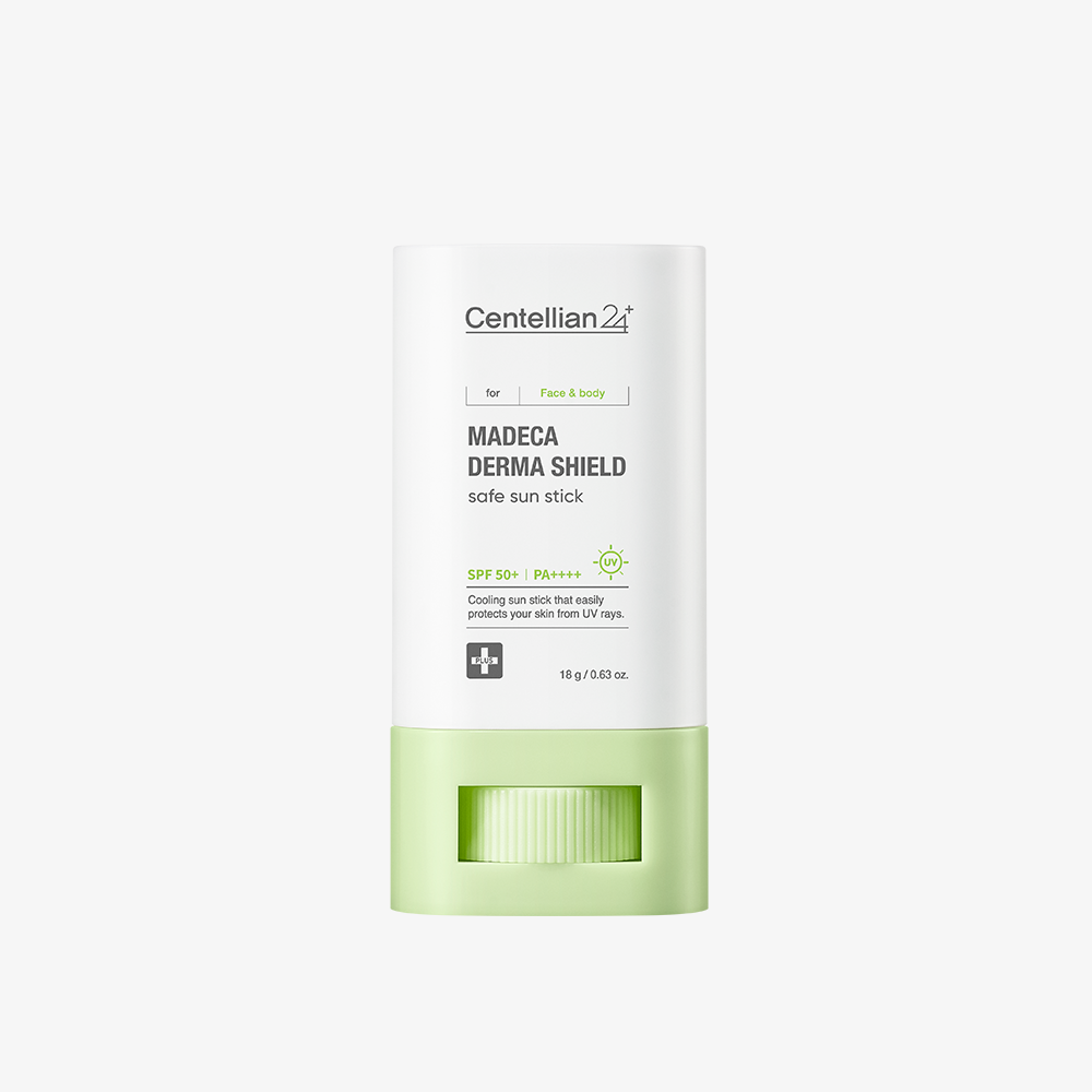 동국제약 센텔리안24 마데카 더마 쉴드 세이프 선스틱 18g x 1개 SPF 50+ / 자외선 차단제 끈적이지 않는 쿨링 스틱형 선크림 - 상품 이미지