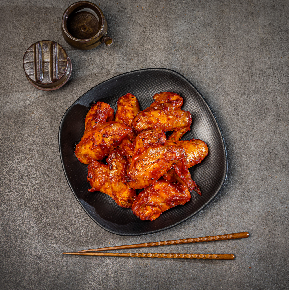 야식플렉스 숯불 직화 매운 불 닭날개구이 250g 캠핑음식 밀키트 술안주 간편식 - 상세 이미지 3