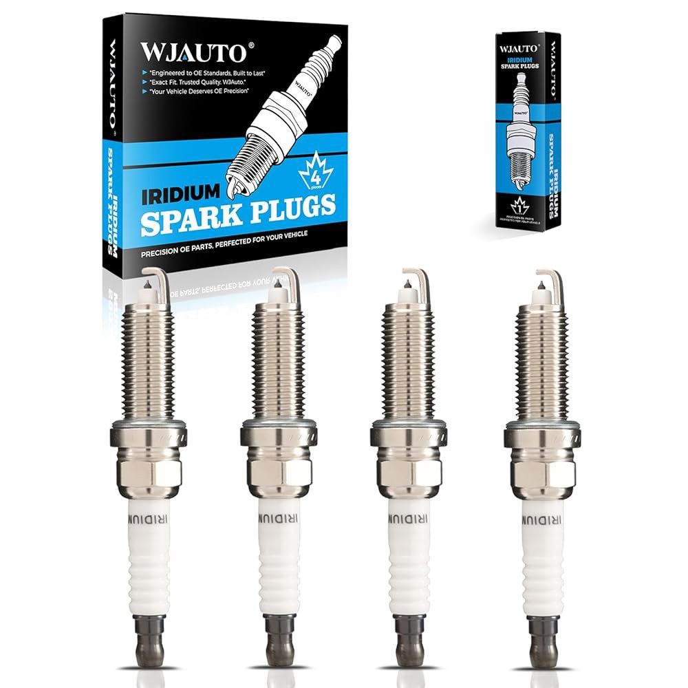 WJAUTO 스파크 플러그 이리듐 4팩, 도요타 마쓰다 닛산 메르세데스-벤츠 렉서스 랜드로버 재규어 인피니티 쉐보레 아큐라 폰티악 시온 스즈키를 위한 사전 갭 부지아스 OEM 교체 - 상품 이미지