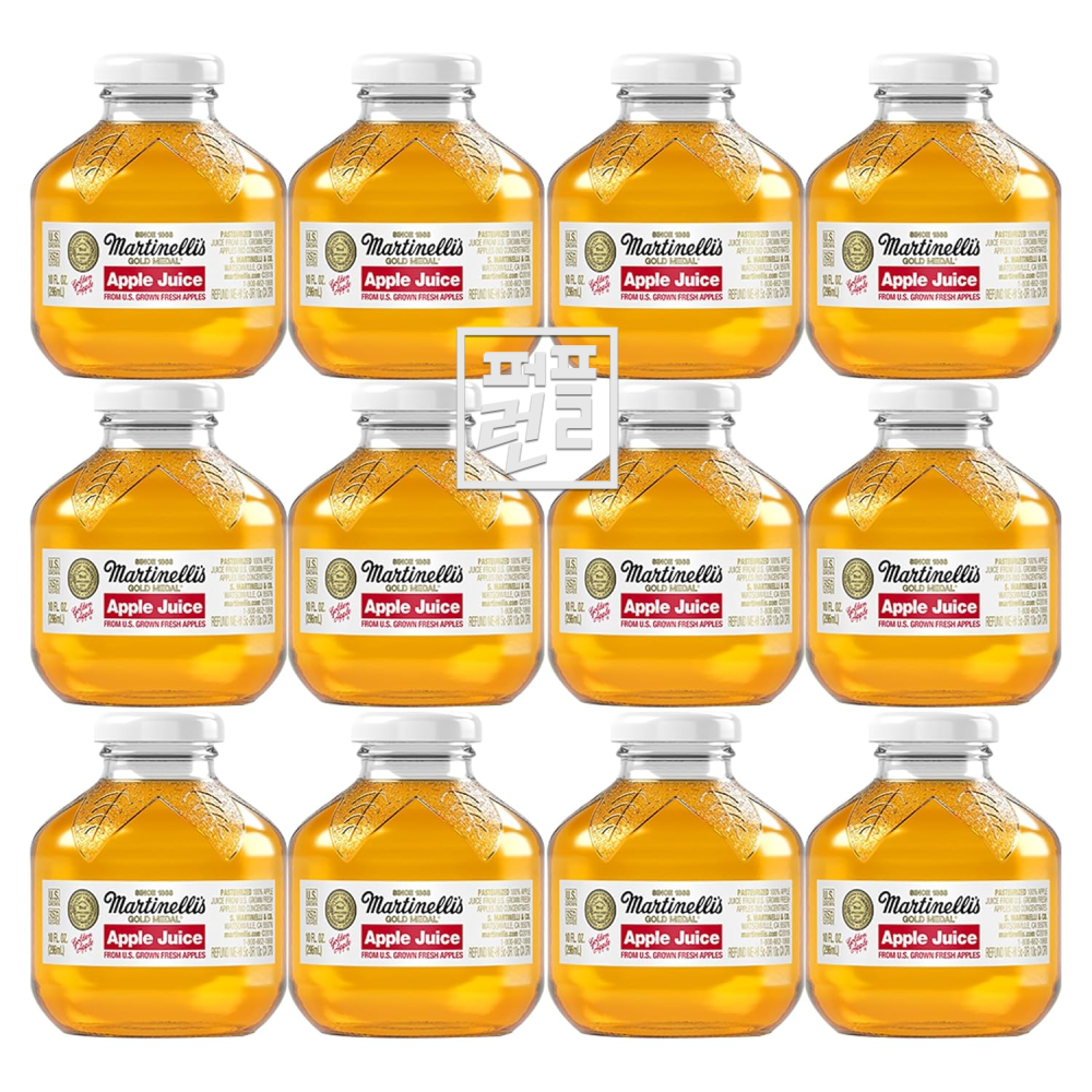 마르티넬리 골드메달 애플쥬스 296ml x 12병(둥근병) - 상품 이미지