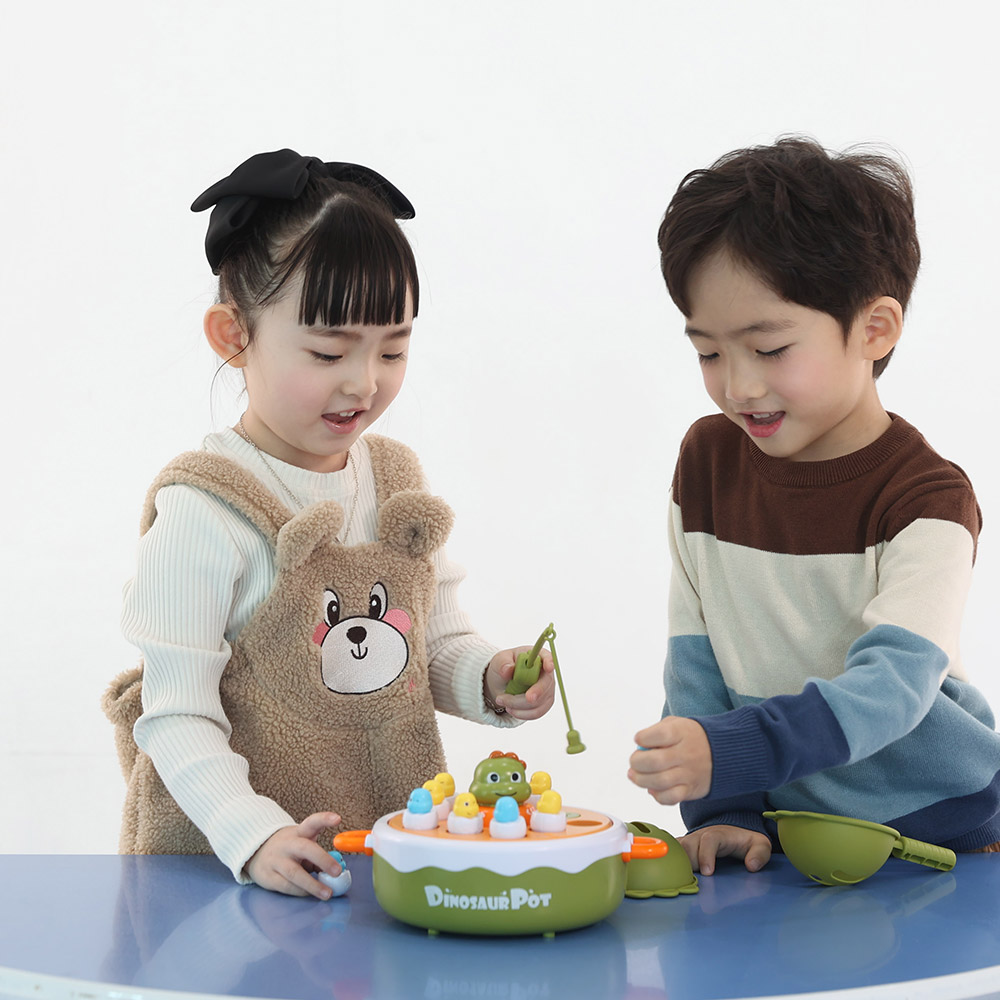 [캐스비] 공룡 알잡기 게임 낚시 소근육 실버 손운동도구 손근육 분류놀이 잡기놀이 - 상세 이미지 3