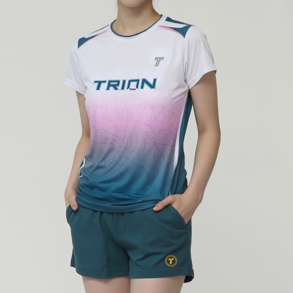트라이온 포이즌 경기복 반팔 티셔츠 배드민턴 탁구 스쿼시 피클볼 스포츠의류 - 상품 이미지