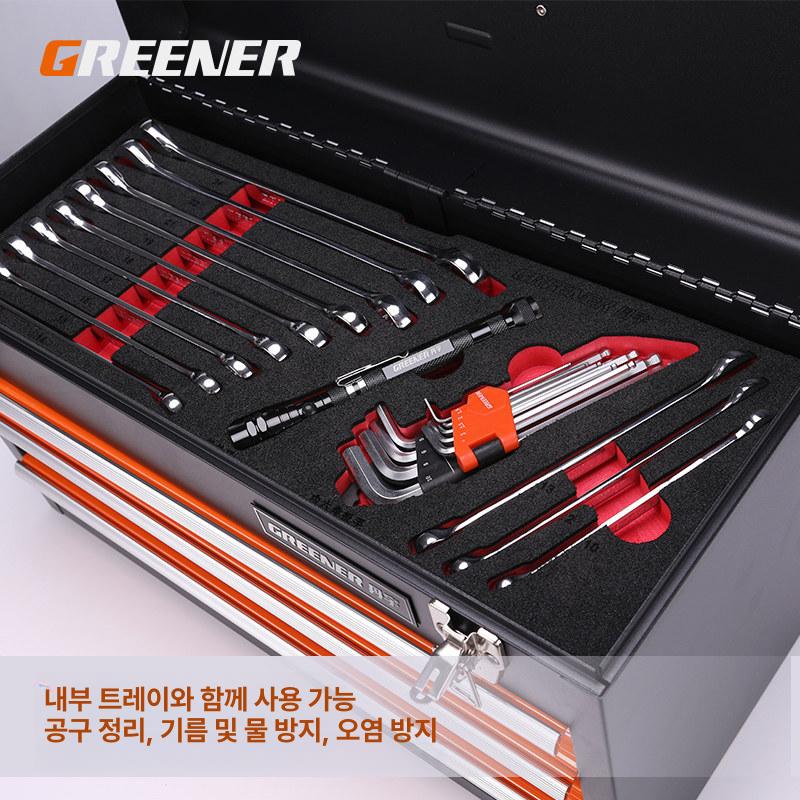 철제 휴대용 수납함 전기공사용 철재 도구 보관함 3단 서랍 공구함 - 상세 이미지 5